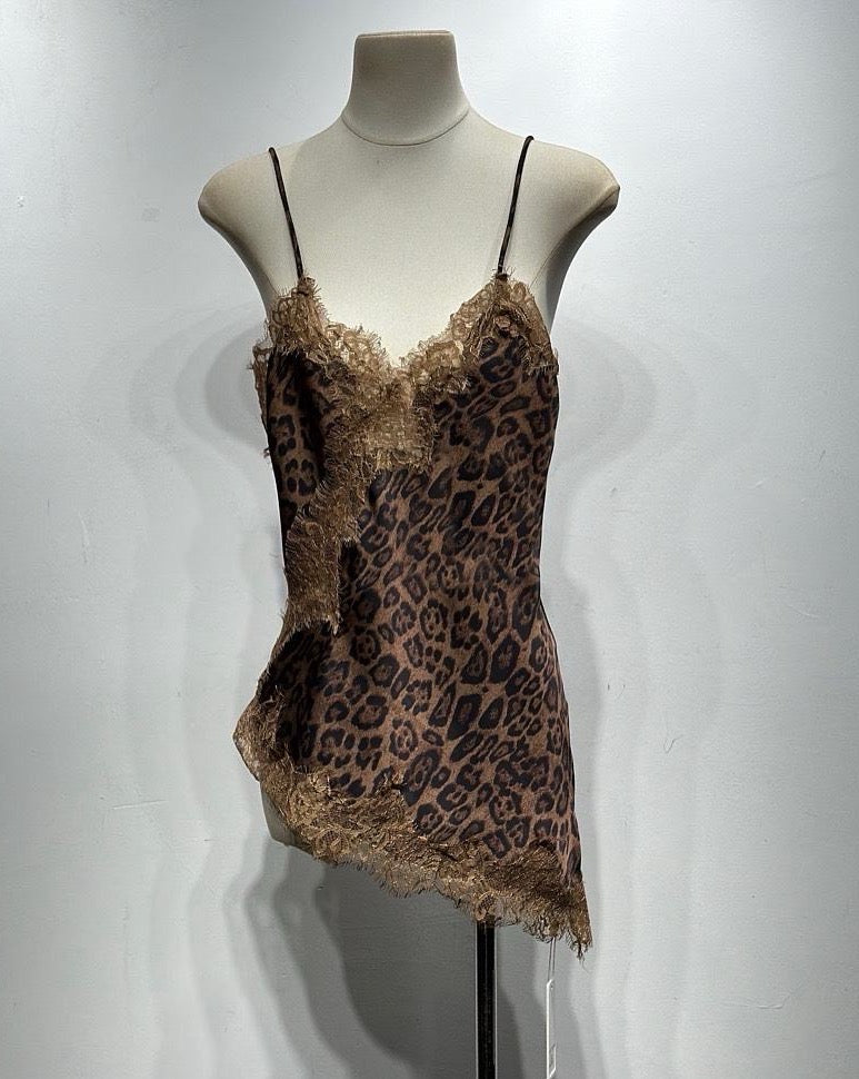 Top satin léopard 12117