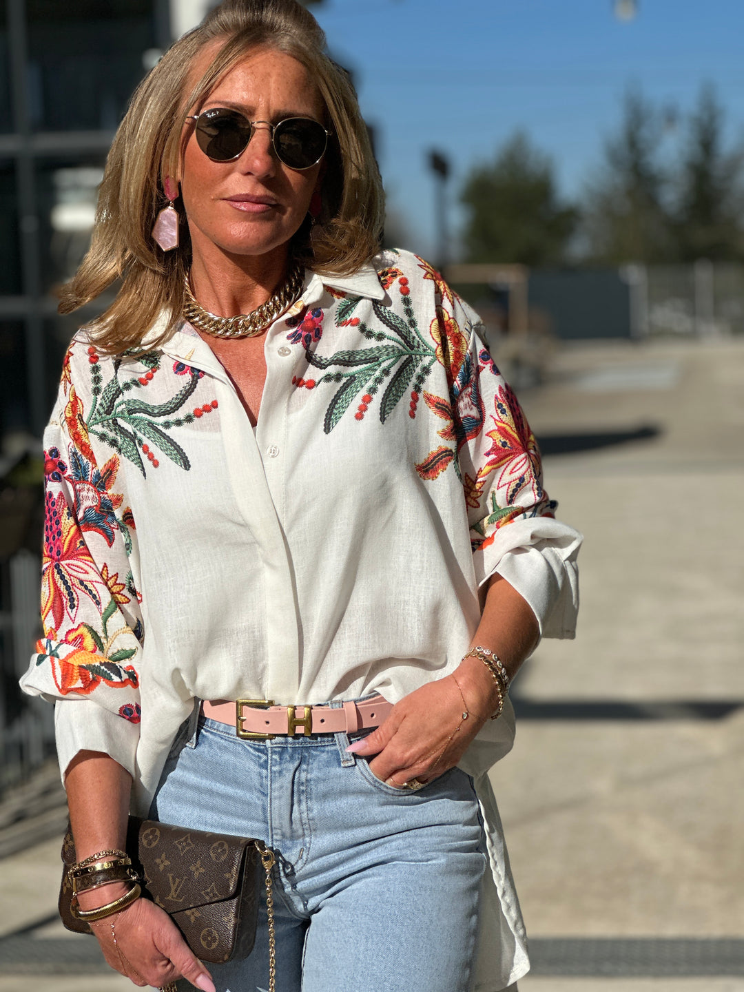 Chemise imprimée fleuri