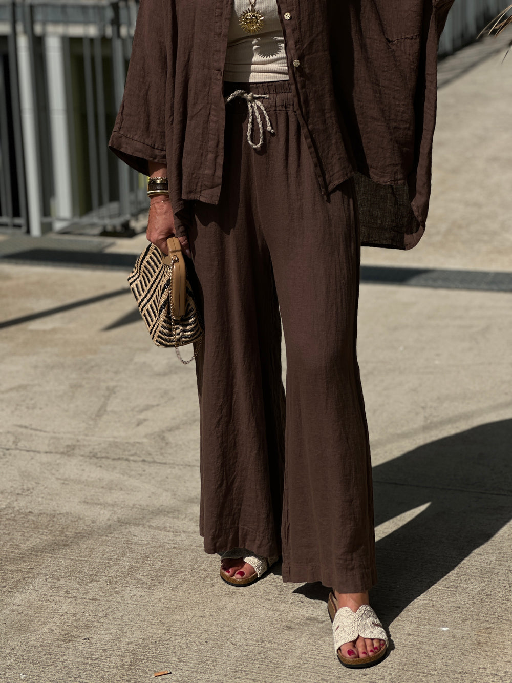 Pantalon lin choco 10125