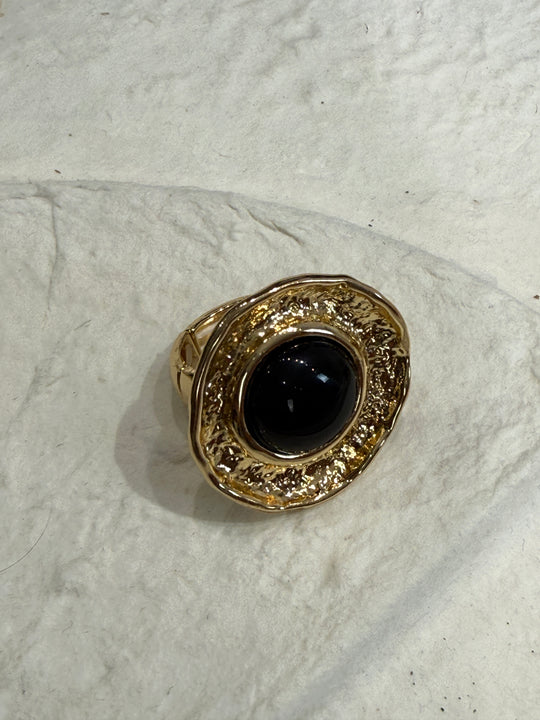 Bague rond/Noir