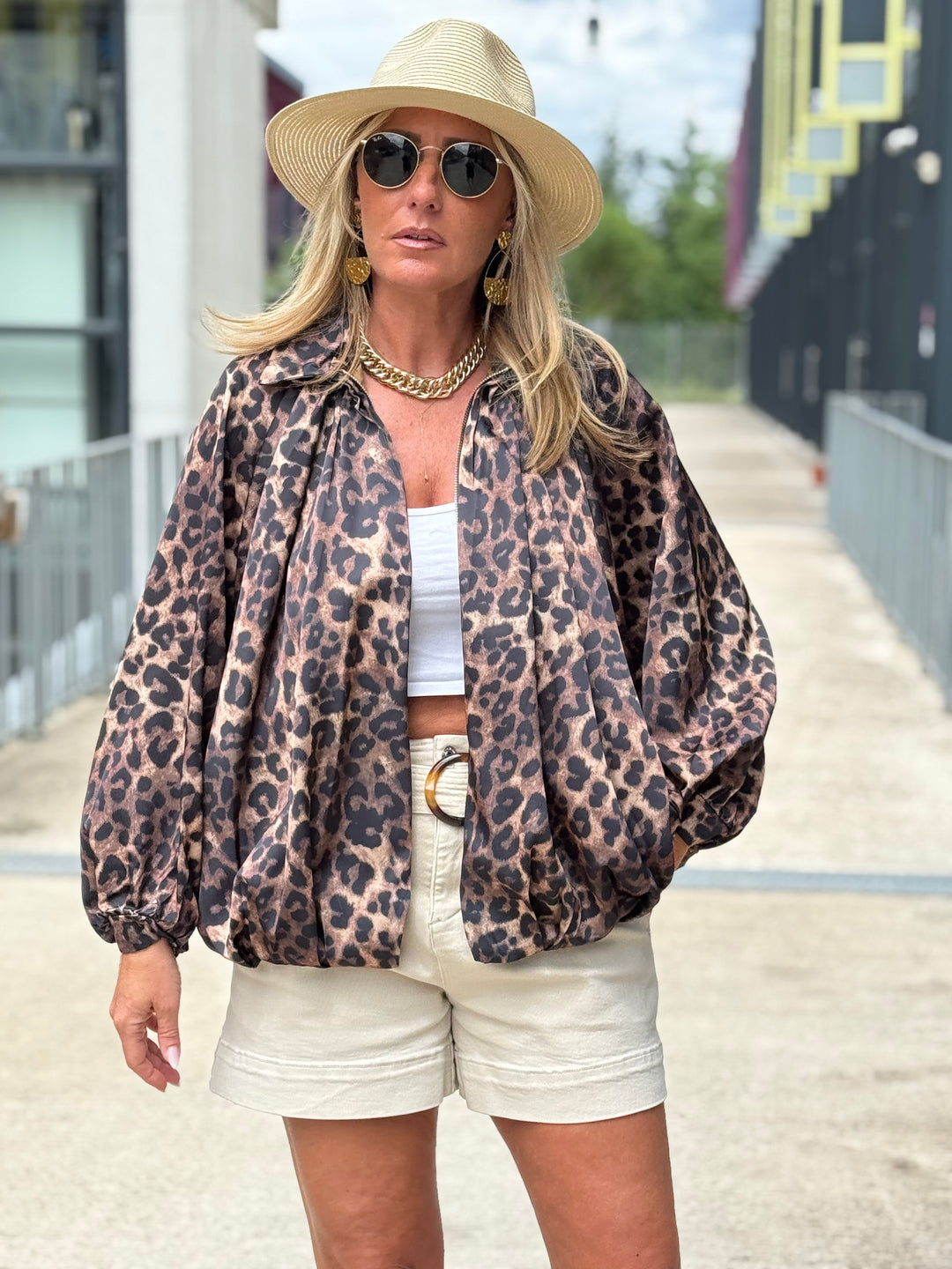 Veste bombers leopard V11336