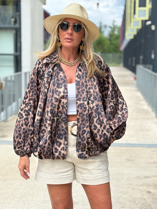 Veste bombers leopard V11336
