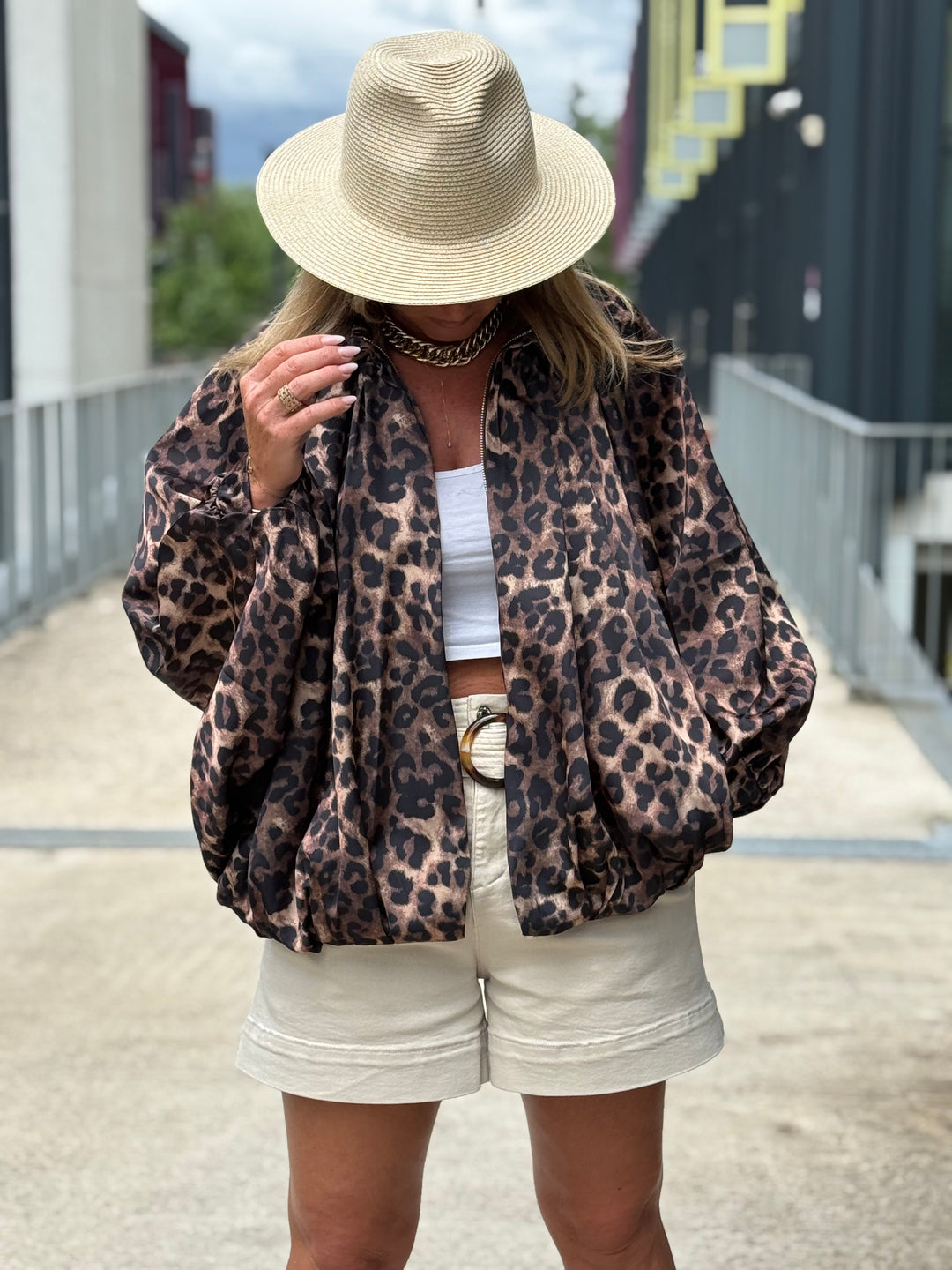 Veste bombers leopard V11336