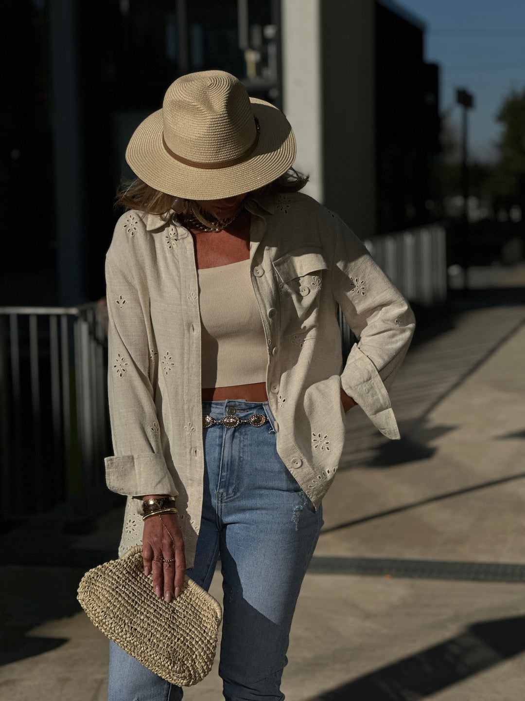 Chemise Lin brodé 8436