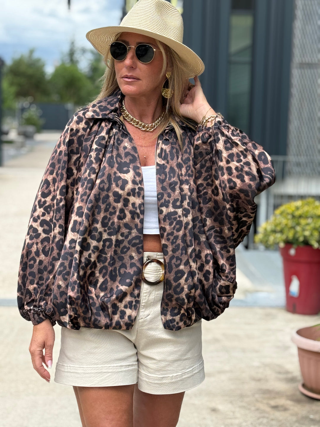 Veste bombers leopard V11336