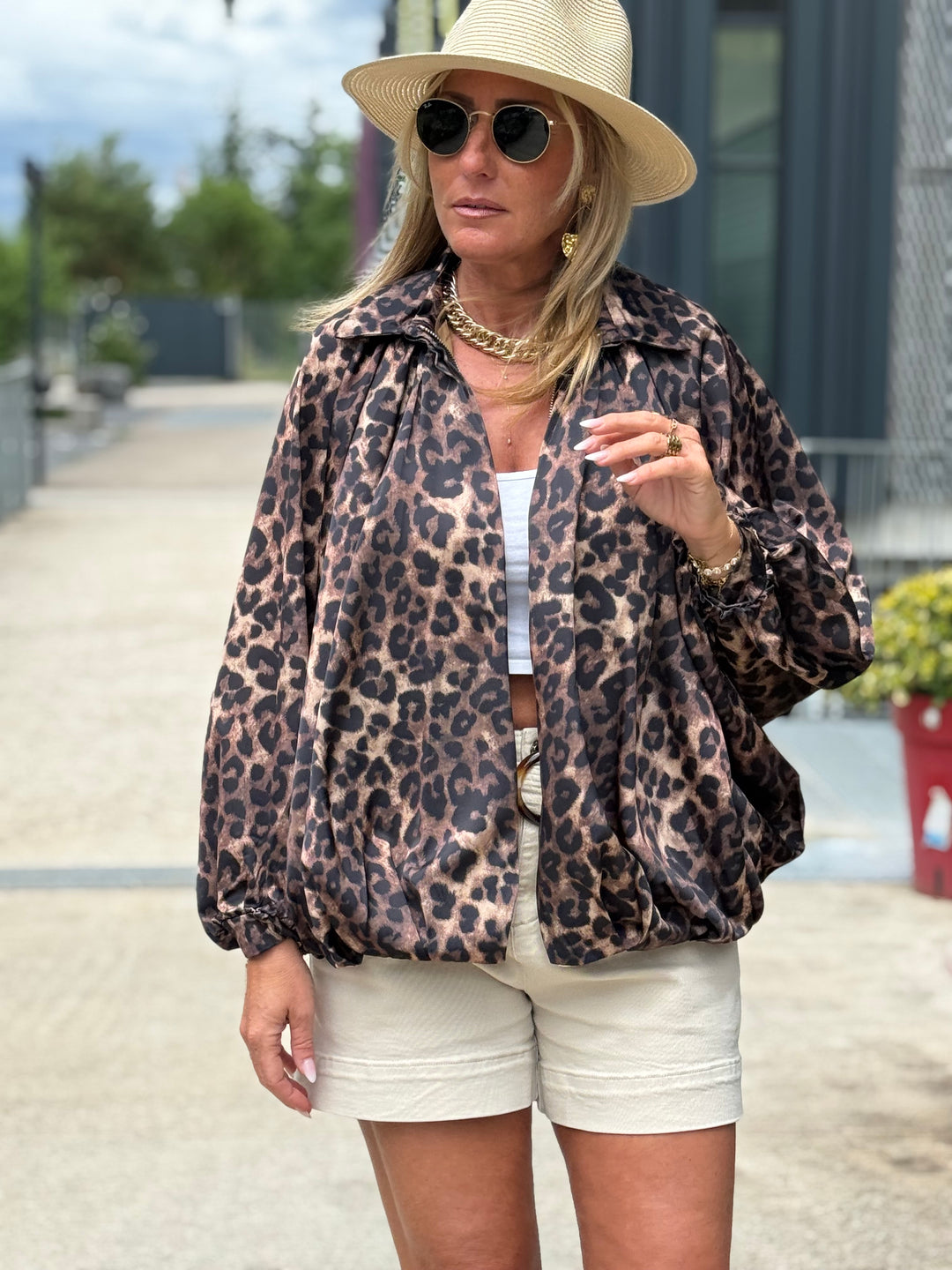 Veste bombers leopard V11336