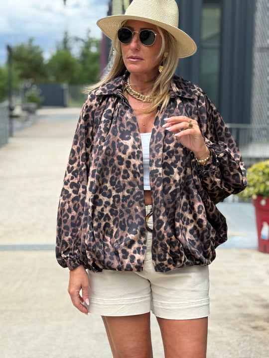 Veste bombers leopard V11336