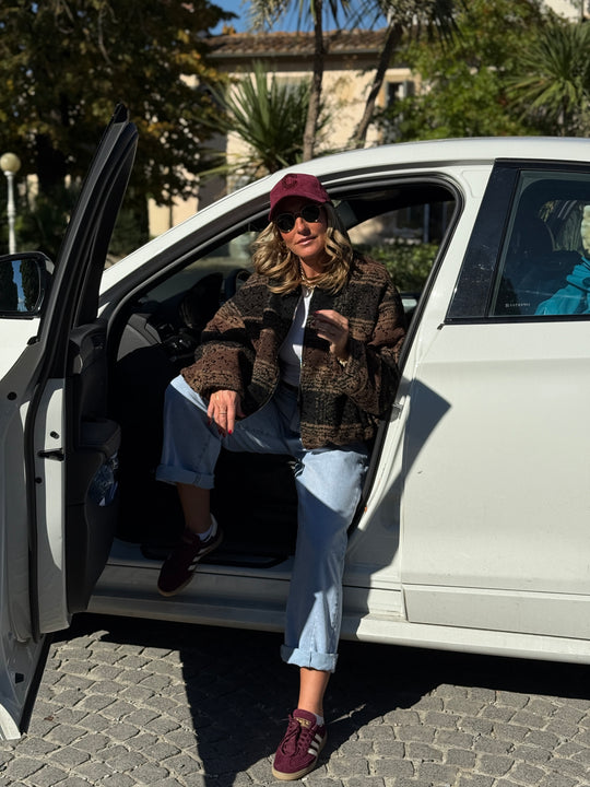 Bombers lainer paillette choco/noir 1858