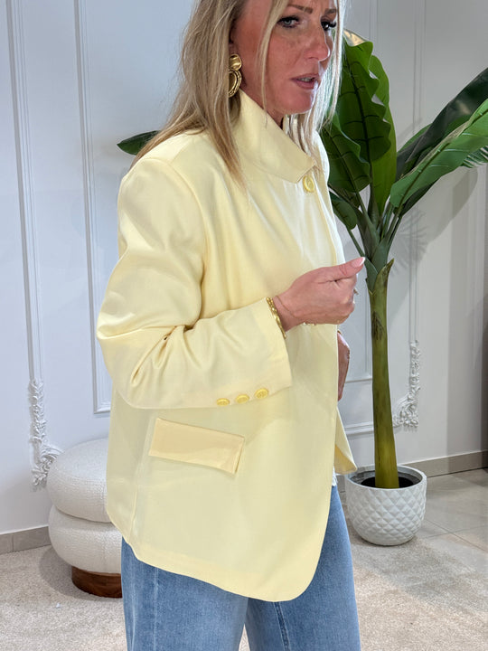 blazer col croisée jaune Inès 2520