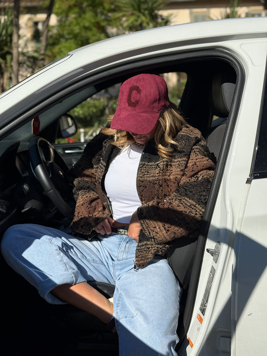 Bombers lainer paillette choco/noir 1858