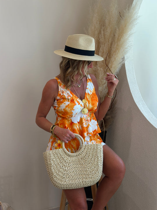 Maillot de bain orange jaune 031
