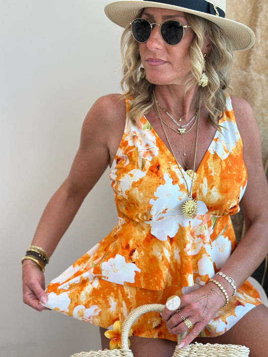 Maillot de bain orange clair 029