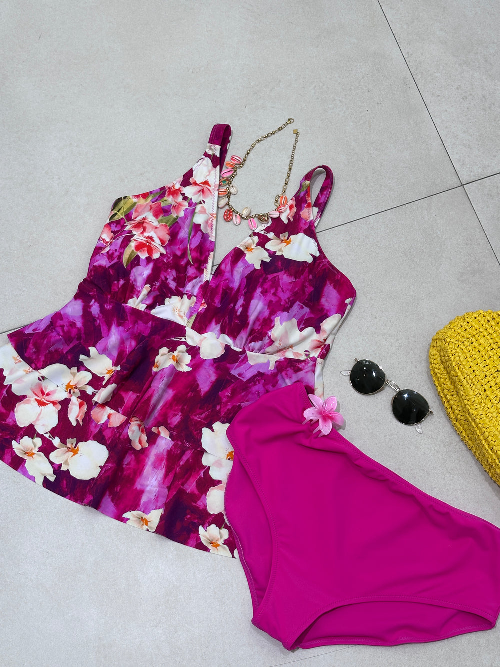 Maillot de bain rose fushia 031