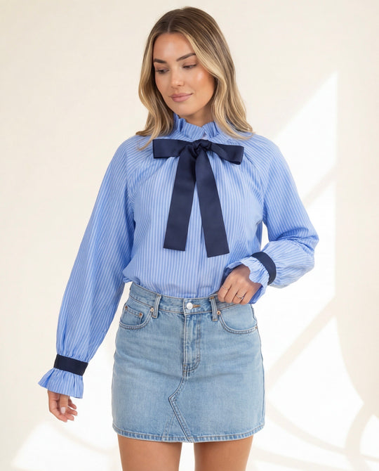 Chemise rayure nouée 5169
