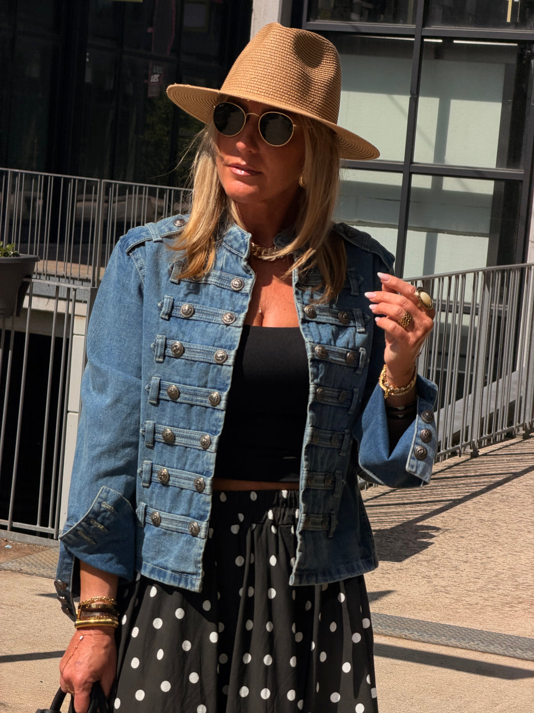 Veste jean officiel Bleu foncé 9601 (taille unique )