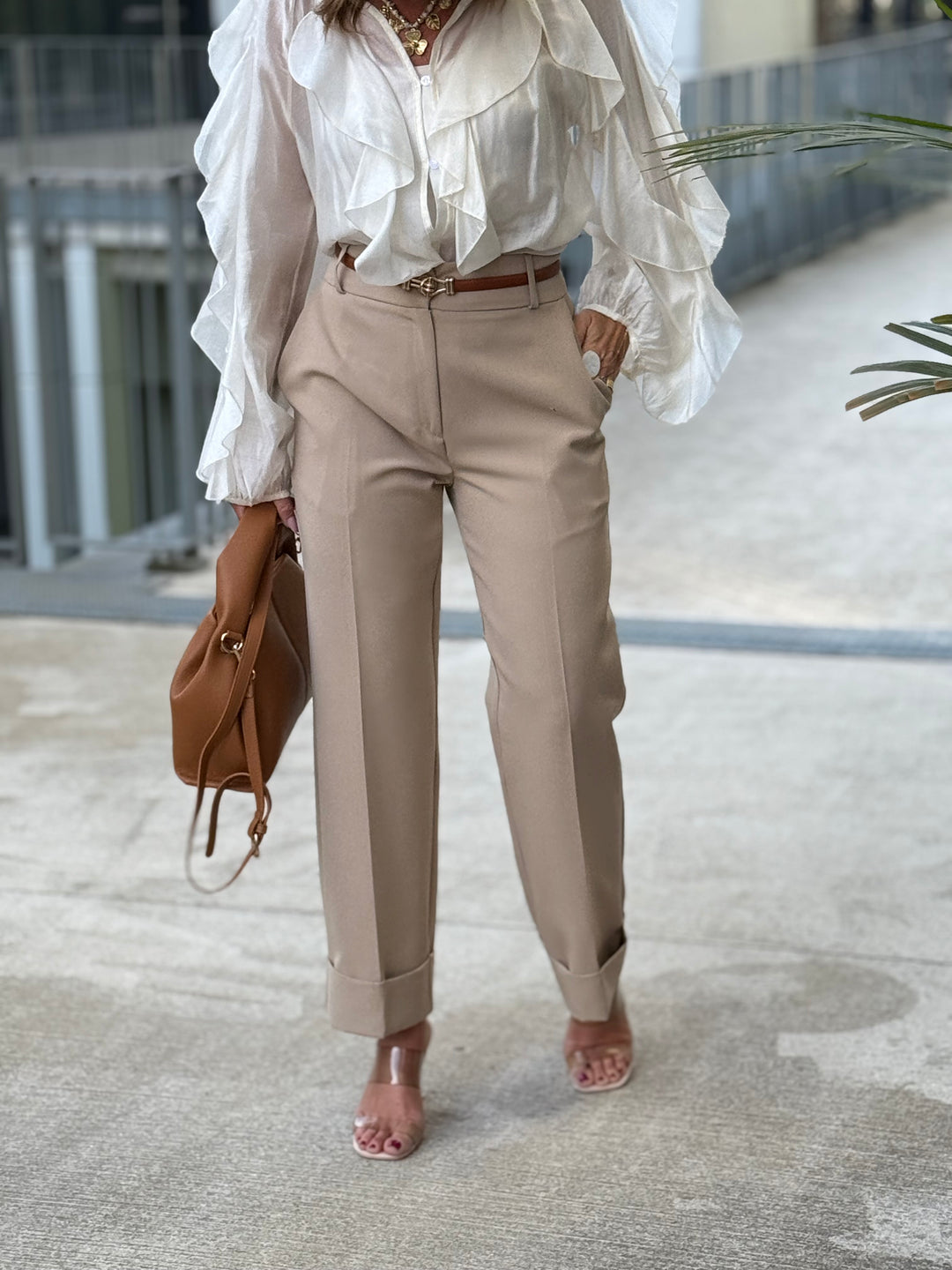 Pantalon pince Salomé camel