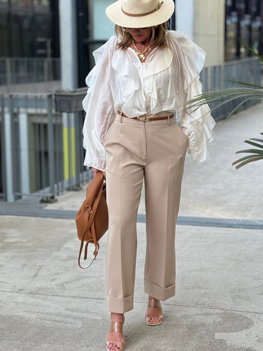 Pantalon pince Salomé camel