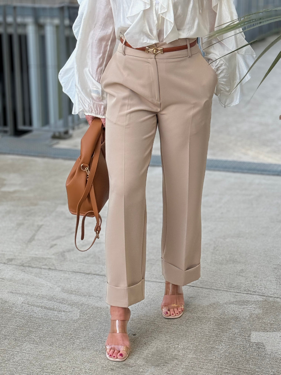 Pantalon pince Salomé camel