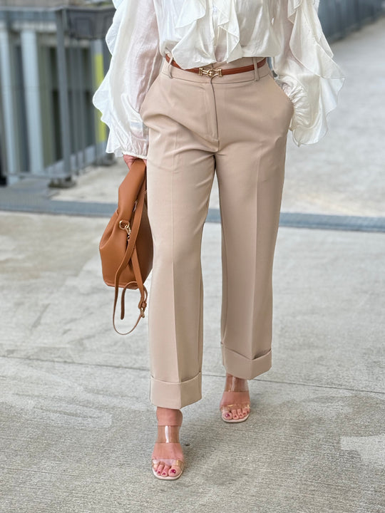 Pantalon pince Salomé camel
