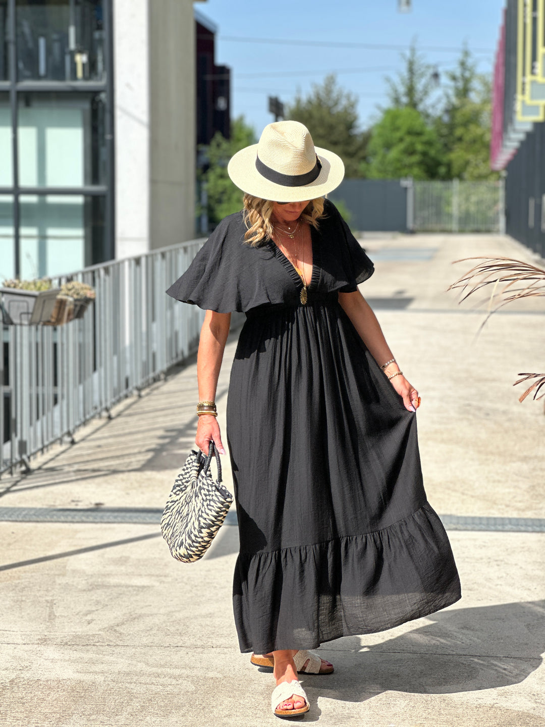 Robe longue noir 9203