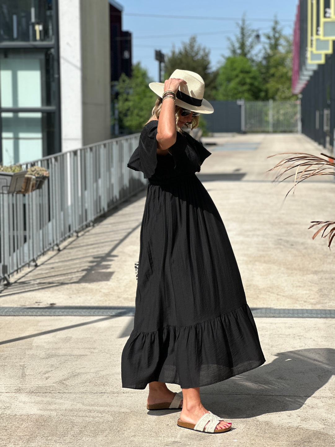 Robe longue noir 9203