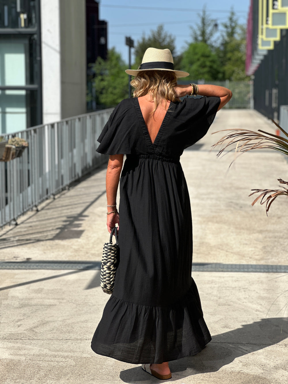 Robe longue noir 9203