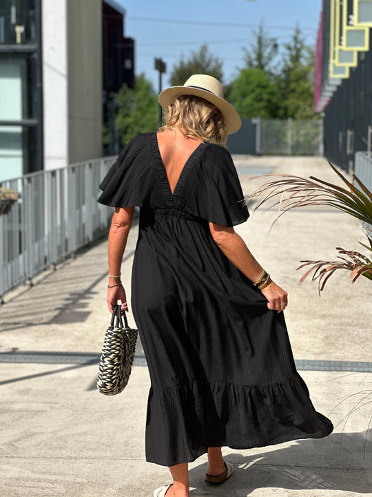 Robe longue noir 9203