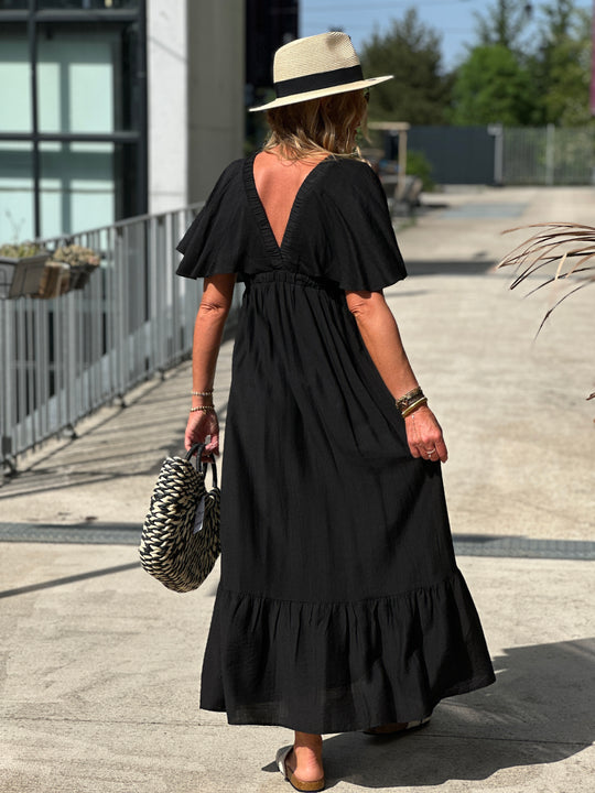 Robe longue noir 9203
