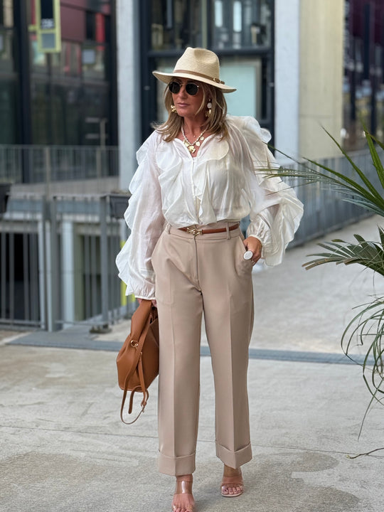 Pantalon pince Salomé camel