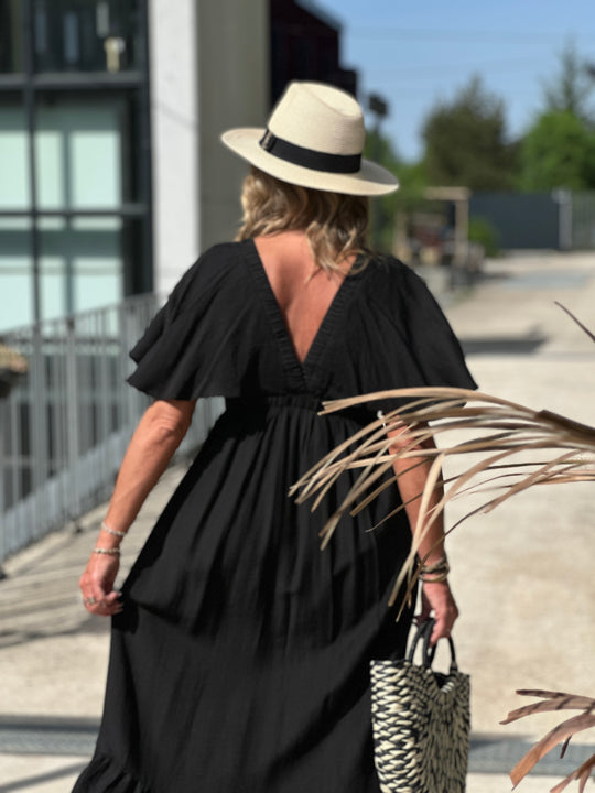 Robe longue noir 9203