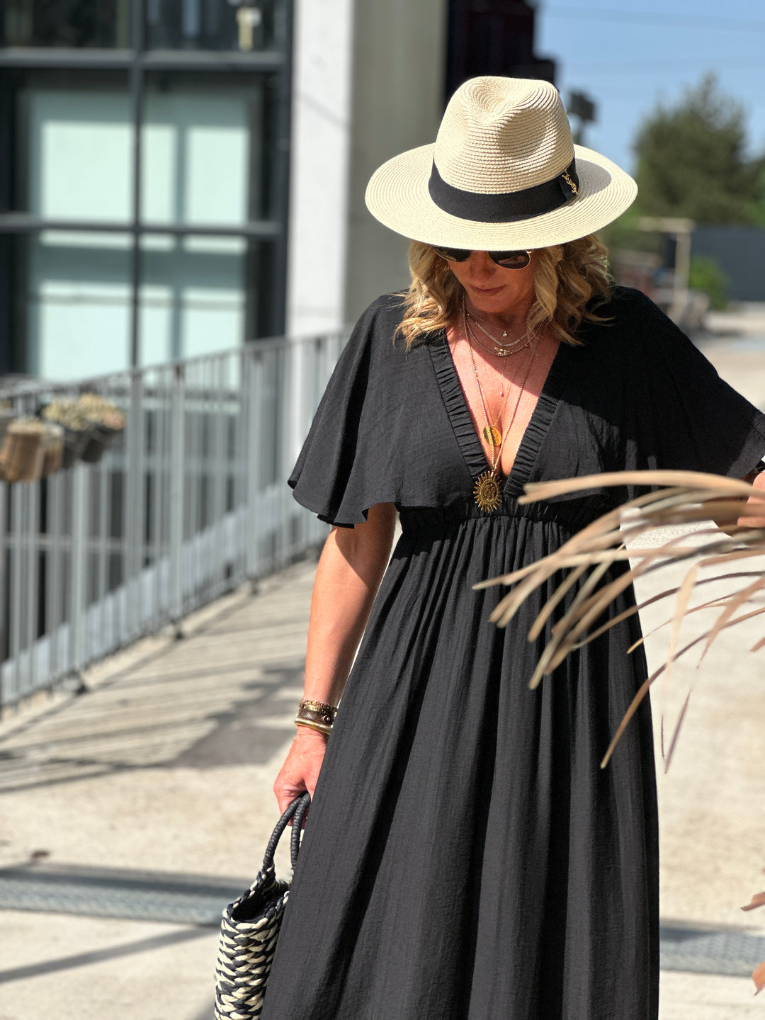 Robe longue noir 9203