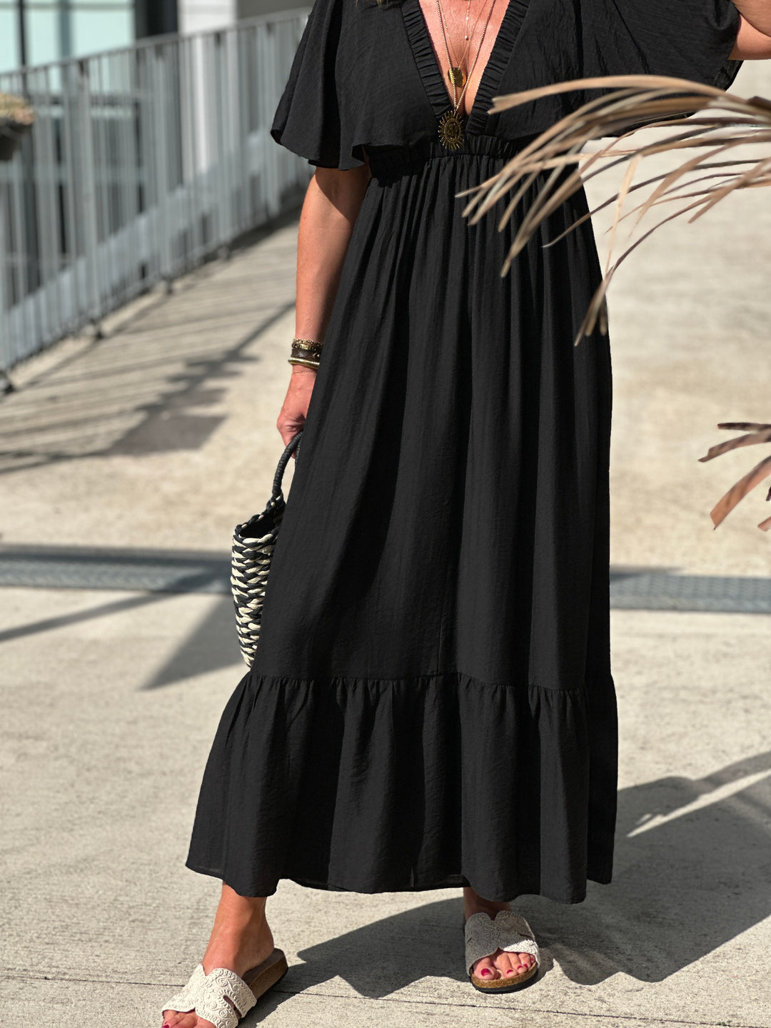 Robe longue noir 9203