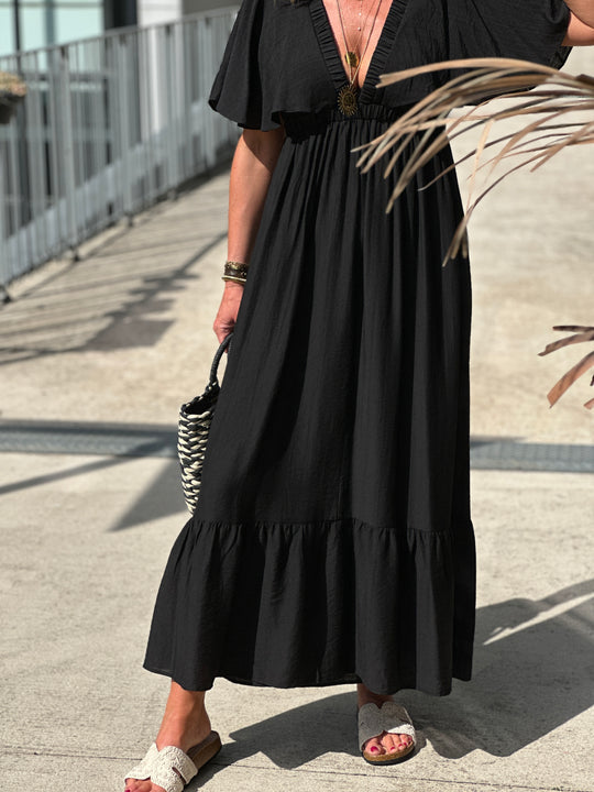 Robe longue noir 9203
