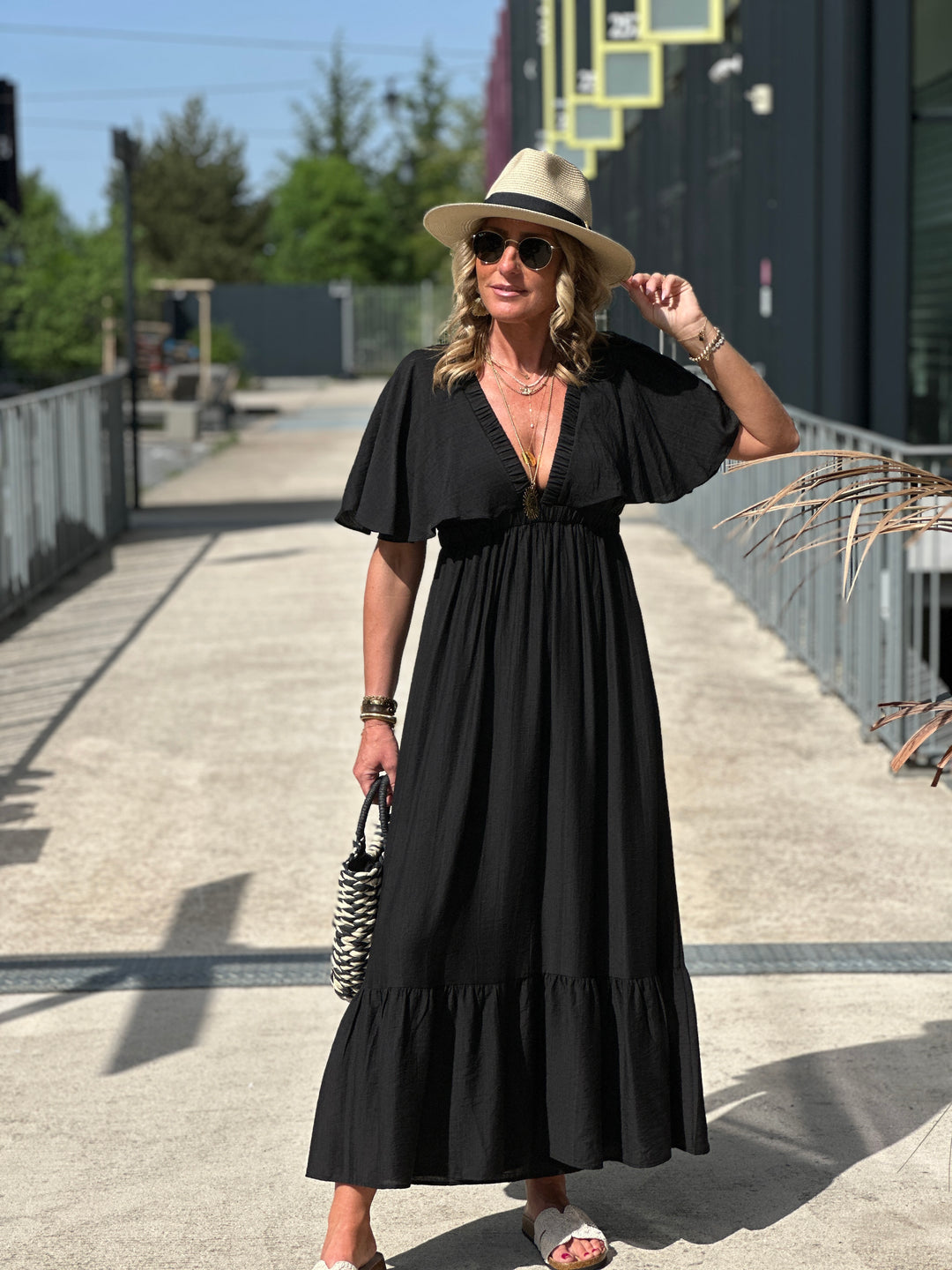 Robe longue noir 9203