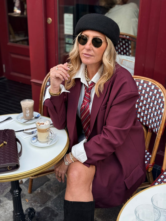 Blazer Droite Bordeaux 9675