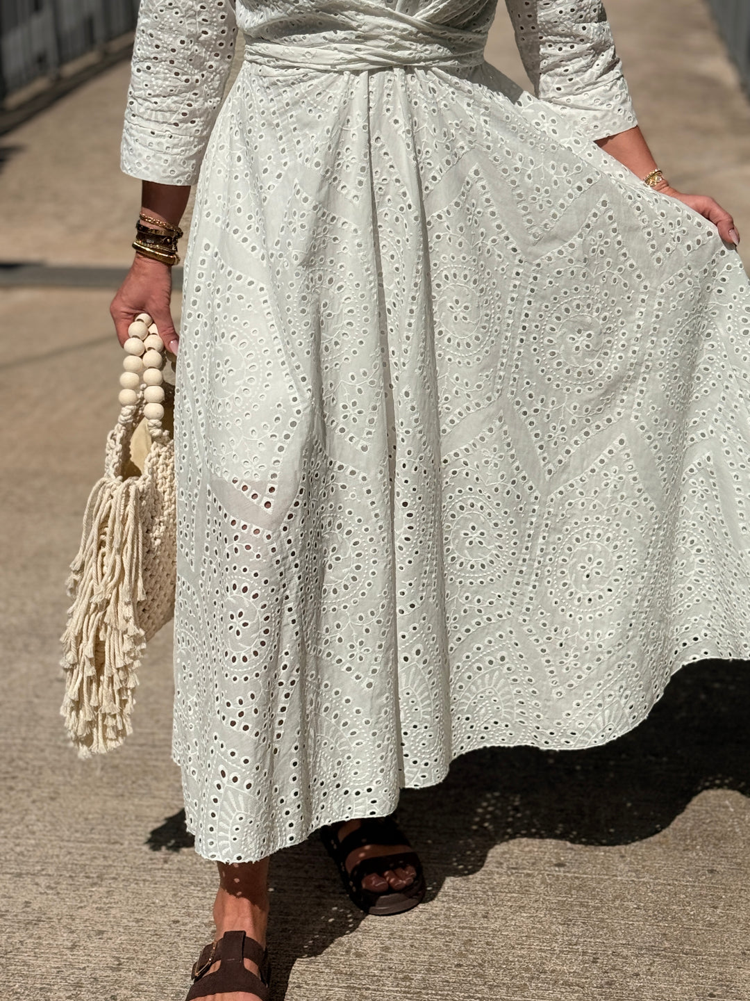 Robe longue bohème blanche