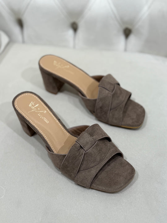 Mules taupe F473