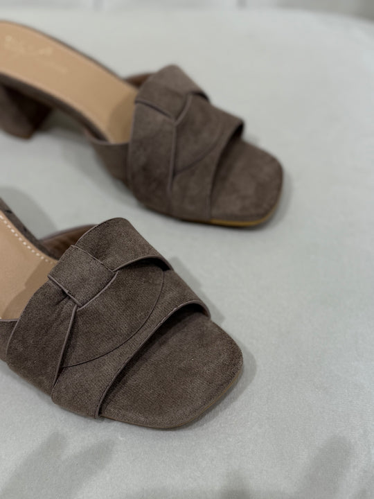Mules taupe F473