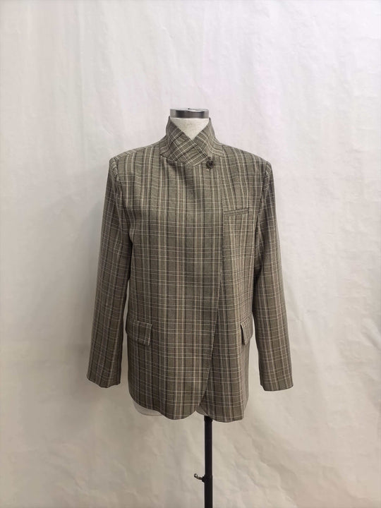 Blazer croisé taupe/kaki carreaux 9908 (qualité premium)