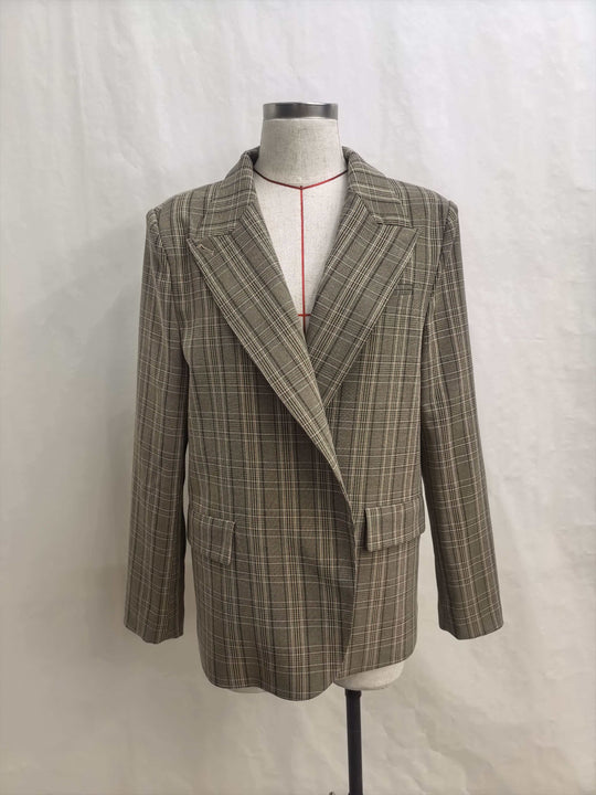 Blazer croisé taupe/kaki carreaux 9908 (qualité premium)