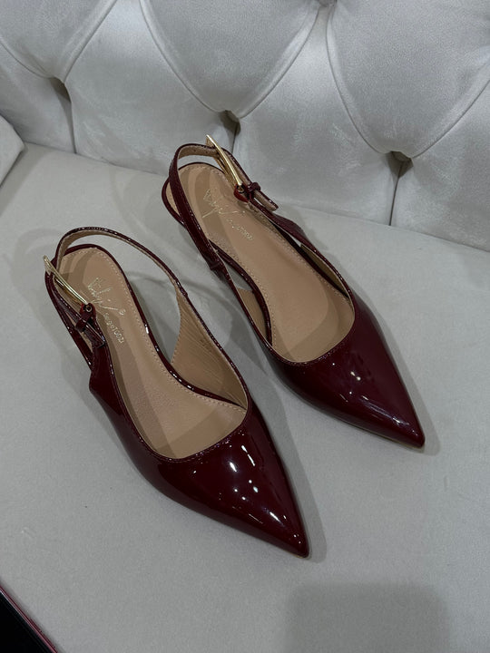 Talon verni bordeaux F446