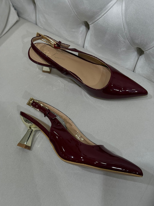 Talon verni bordeaux F446