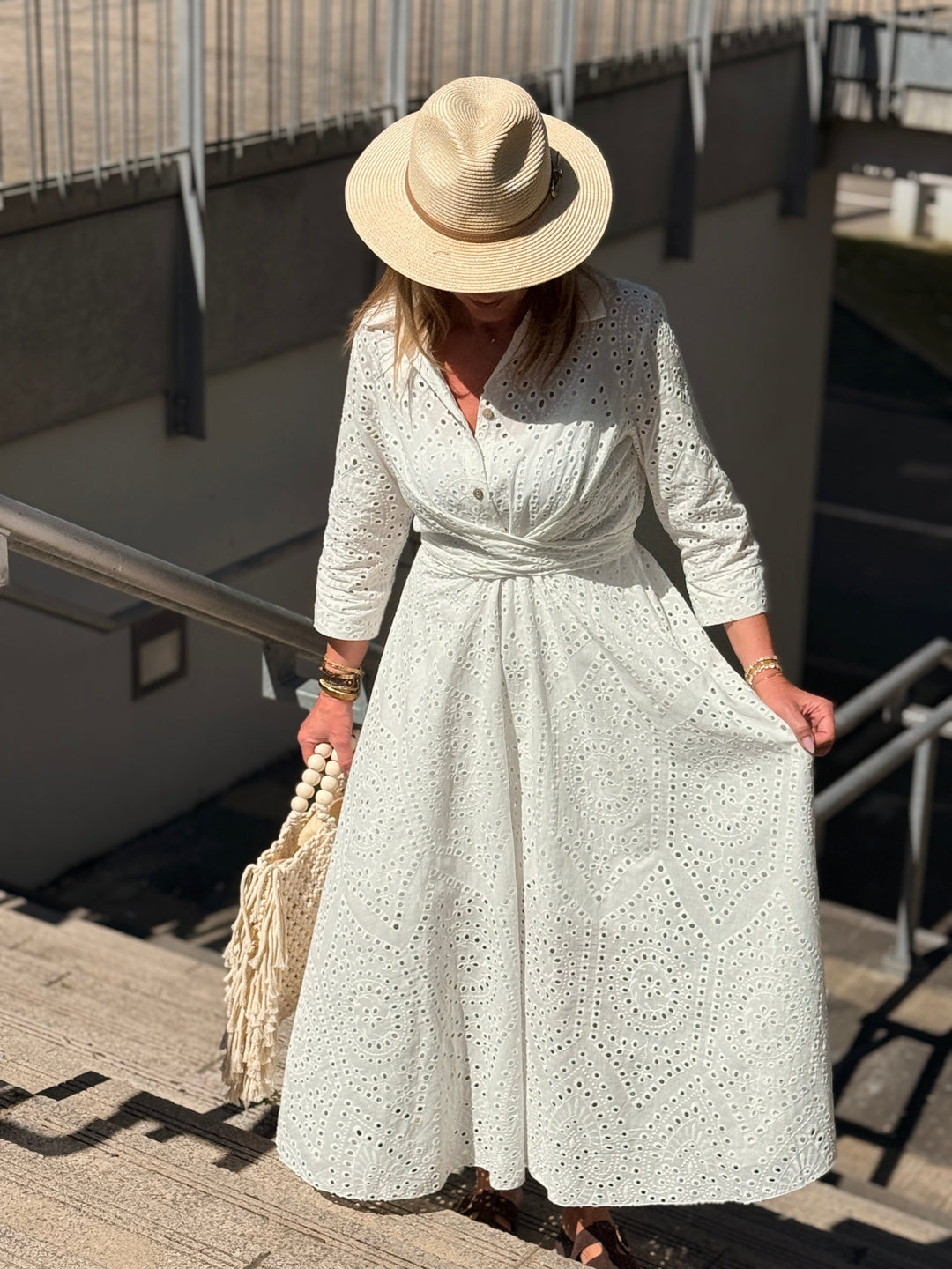 Robe longue bohème blanche