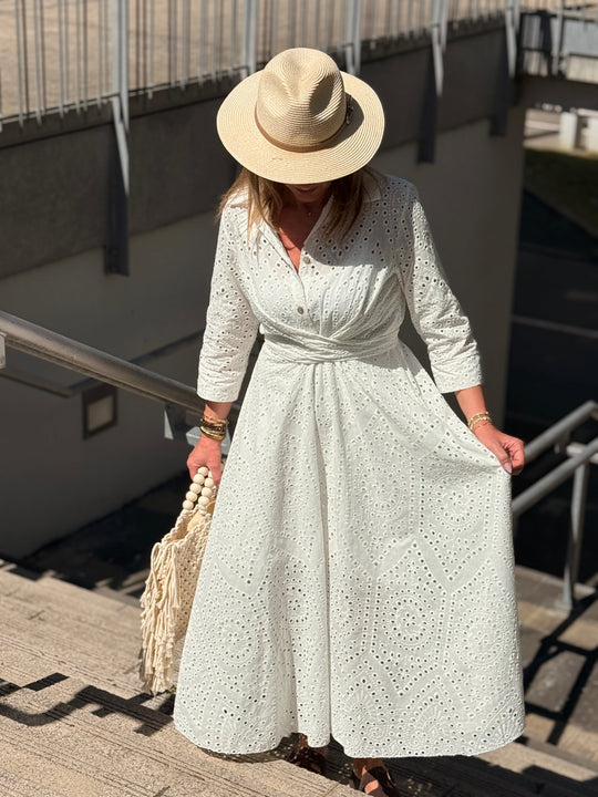 Robe longue bohème blanche