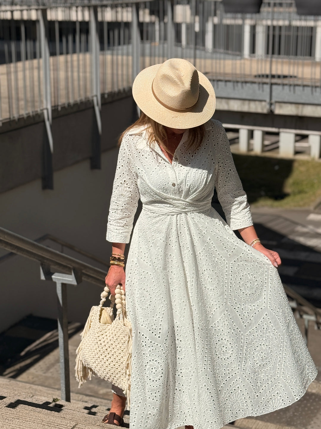 Robe longue bohème blanche