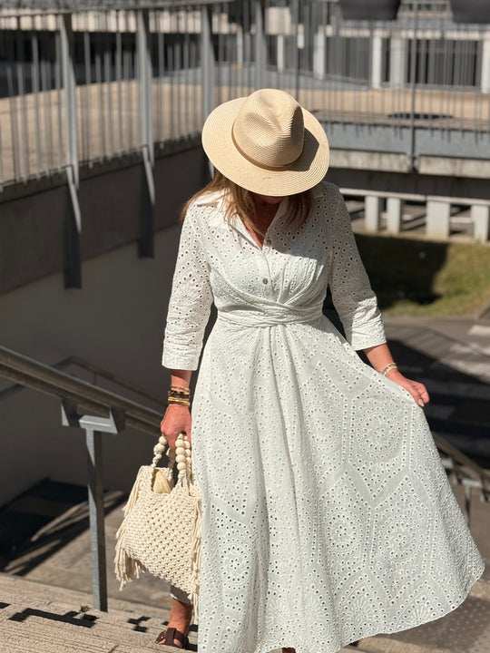 Robe longue bohème blanche