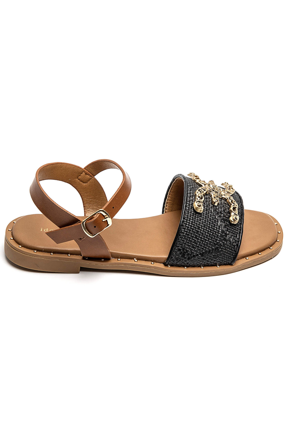 SANDALE Paille NOIR 2265