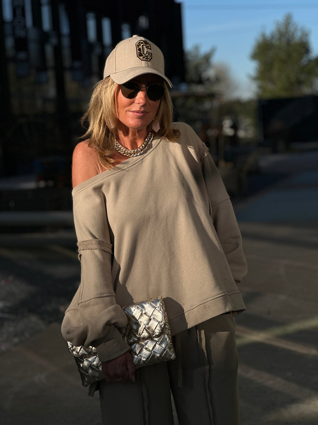 Ensemble jogging taupe
