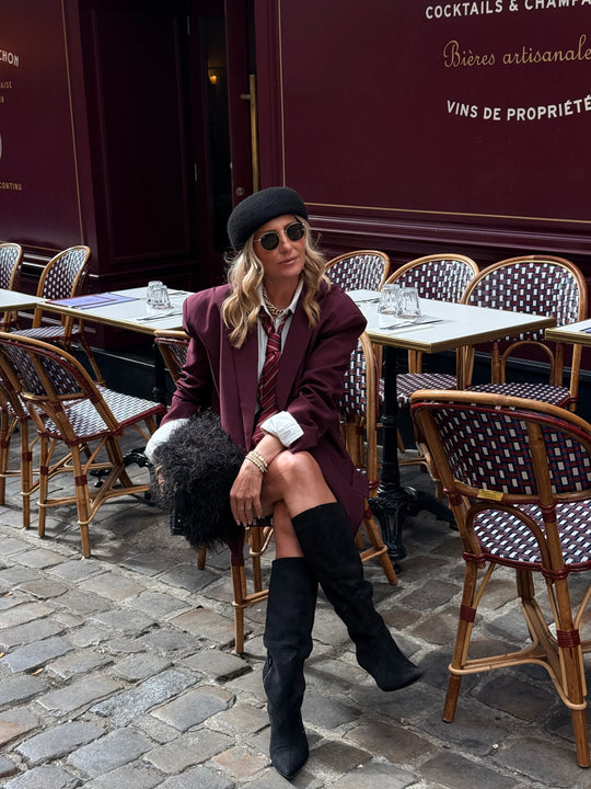 Blazer Droite Bordeaux 9675