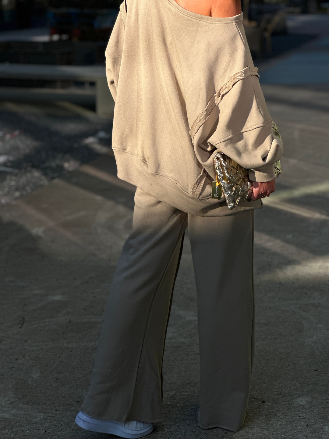 Ensemble jogging taupe